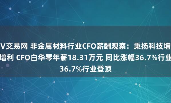 V交易网 非金属材料行业CFO薪酬观察：秉扬科技增收不增利 CFO白华琴年薪18.31万元 同比涨幅36.7%行业登顶
