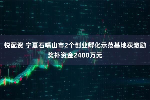 悦配资 宁夏石嘴山市2个创业孵化示范基地获激励奖补资金2400万元